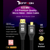Teffron 0.5 Mtr. 2.0 Nylon Braided 4K@60Hz, 4K@120Hz High-Speed Micro HDMI to HDMI Cable for Atomos Ninja V,Sony A7RIII, A7II, A7M3,Canon R5,M6,Lumix 2500,GX85,Raspberry PI 4
