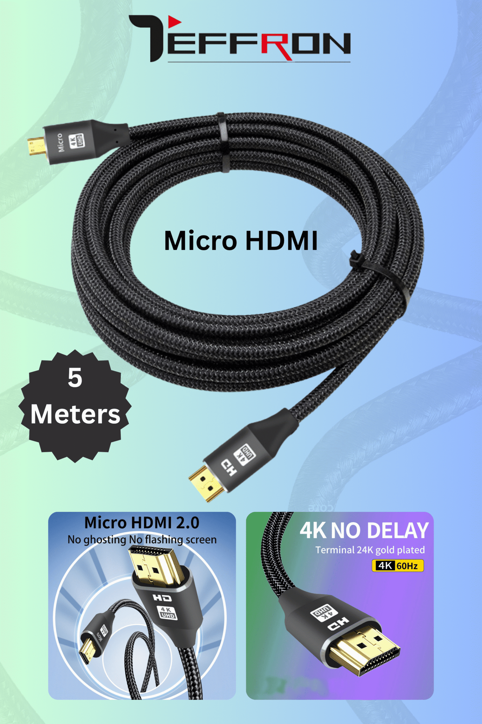 Teffron Black 5 Mtr Micro Braided Cable - Image 6