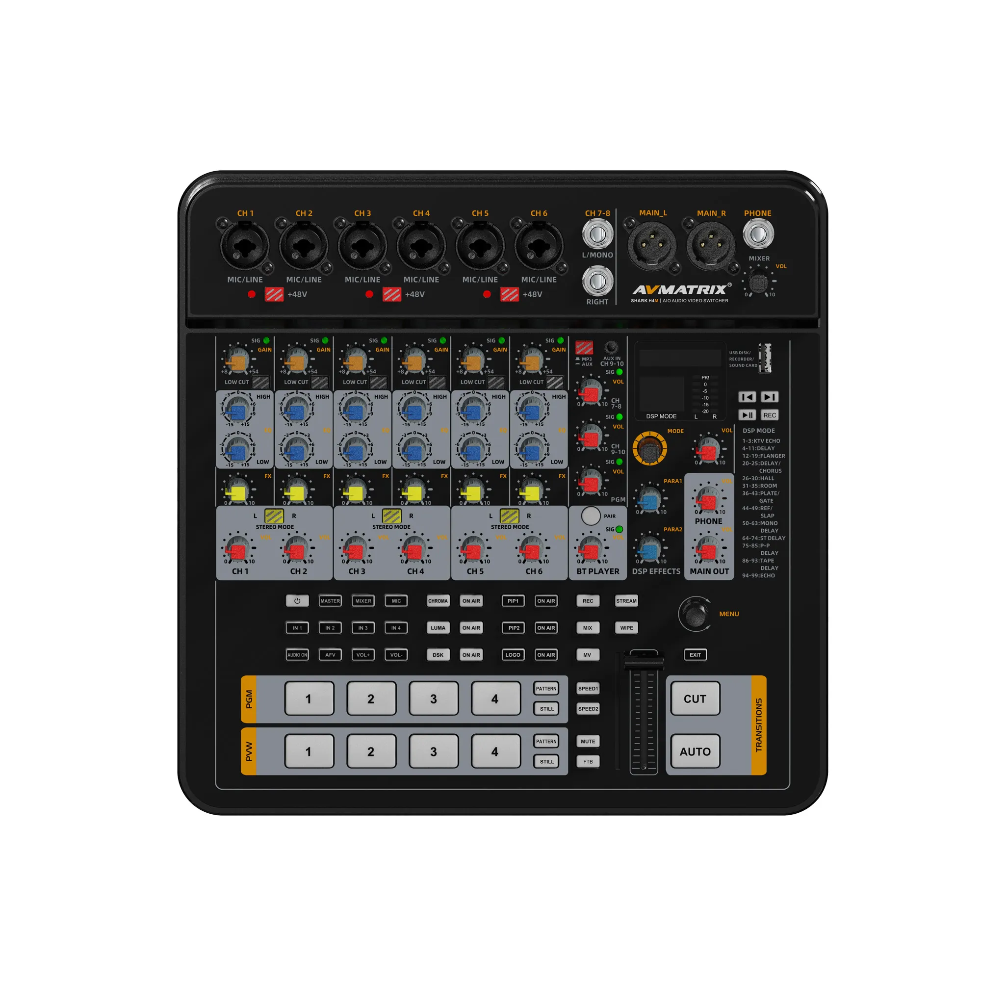 SHARK H4M/S4M-4-CH Audio & Video Switcher